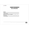 CARNET D'ENTRETIEN DE LA MACHINE